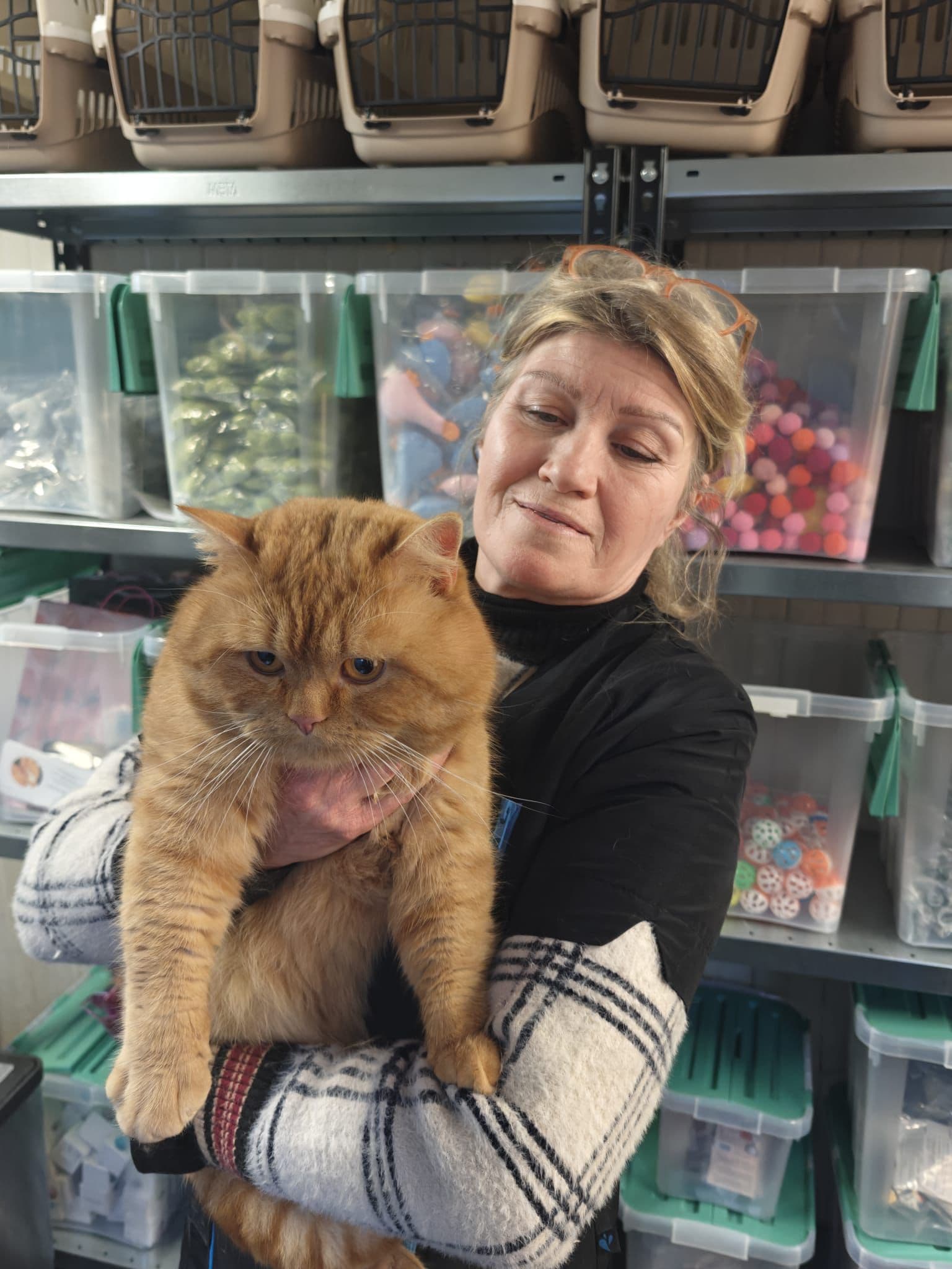 Regine Ruyssen met kat